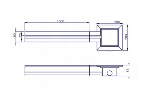 Set XM štrbinový žľab vpust a metrové ramená (2m, 3m, 4m, 5m, 6m,) 3