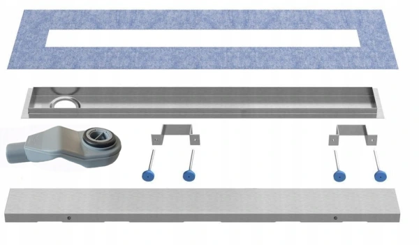 Sprchový žľab s bočným vývodom a bočným sifónom 50 - 120 cm PROLINE 2