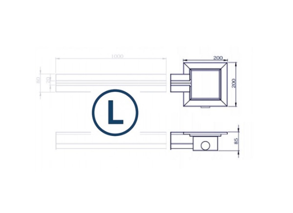 Štrbinový žľab vpust jednosmerný Ľavý 2
