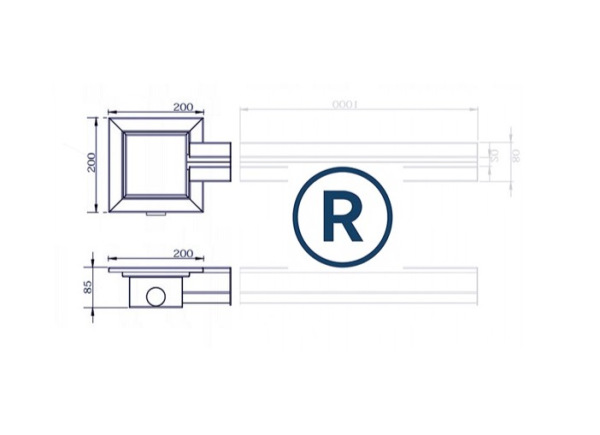 Štrbinový žľab vpust jednosmerný Pravý 2