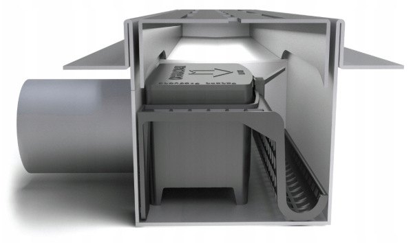 Protizanášací protizápachový sifón do sprchového žľabu 1