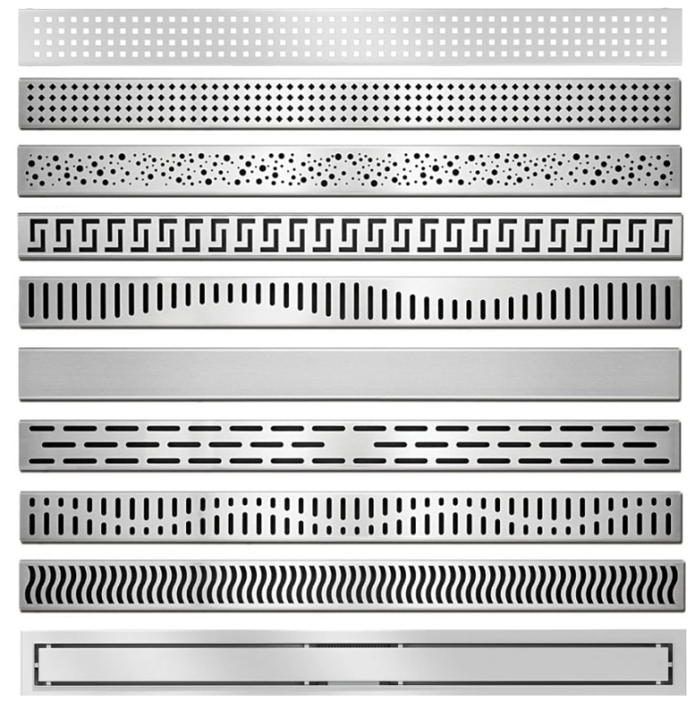 Sprchový žľab s dolným vertikálnym vývodom 50 - 120 cm 1
