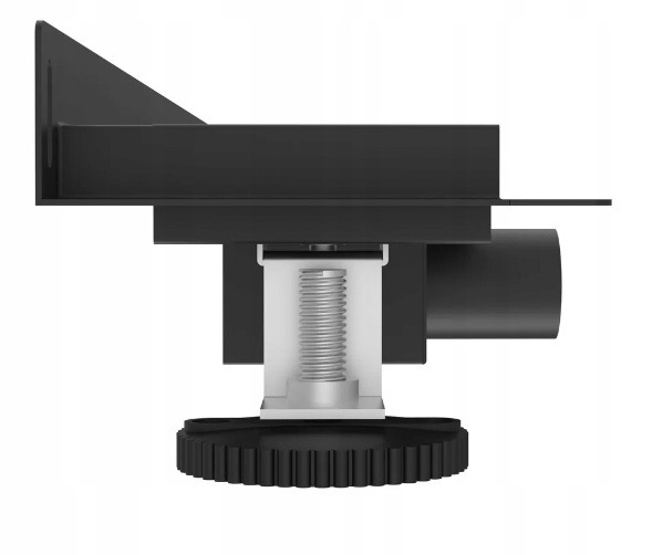 Prístenný sprchový žľab do sprchy ku stene čierny 60 - 100 cm 2