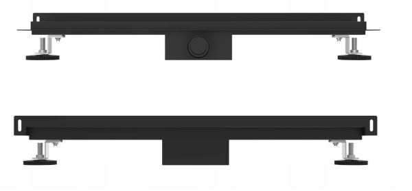 Prístenný sprchový žľab do sprchy ku stene čierny 60 - 100 cm 5